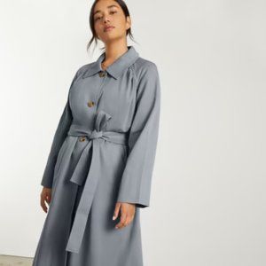 Everlane The Gathered Drape Trench in Smoke
